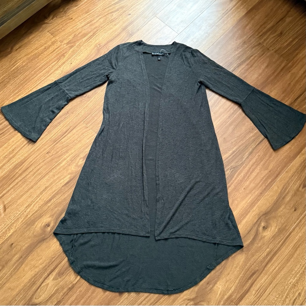 Derek Heart Charcoal Cardigan